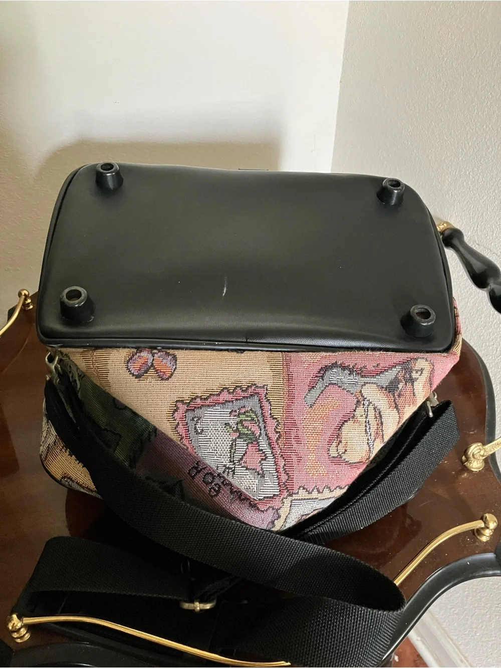 Vintage Winnie The Pooh Tapestry Cosmetic Case